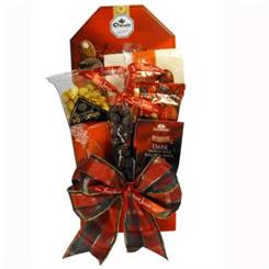 Red Plaid Christas Basket