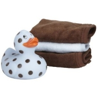 Elegant Baby- Duck Washcloth: Blue