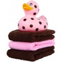 Elegant Baby- Duck Washcloth: Pink