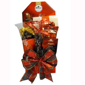 Red Plaid Christas Basket