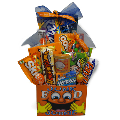 Orange and Blue Candy Basket