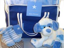 Blue Puppy and Bootie Basket
