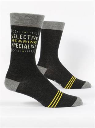 Blue Q Selective Hearing Specialist Socks