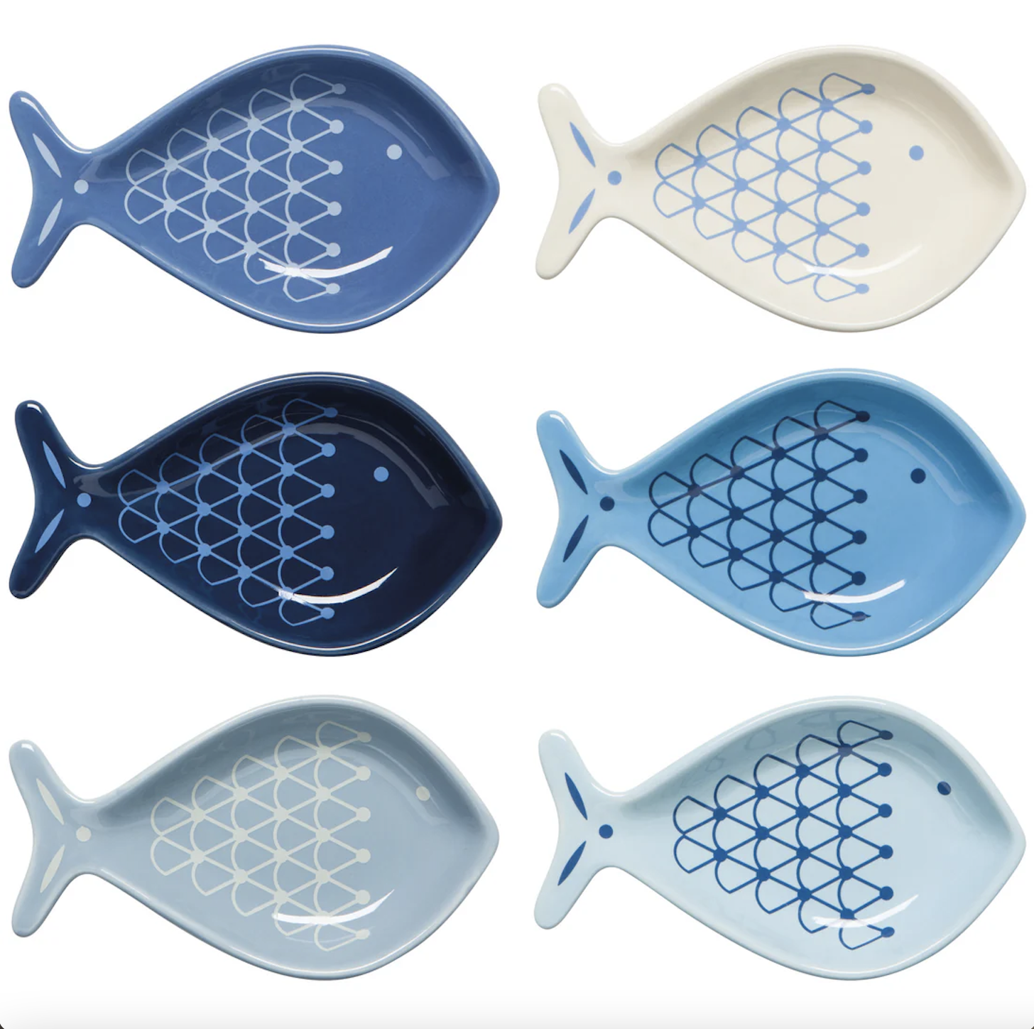 Fish Shaped Pinch Bowl Set