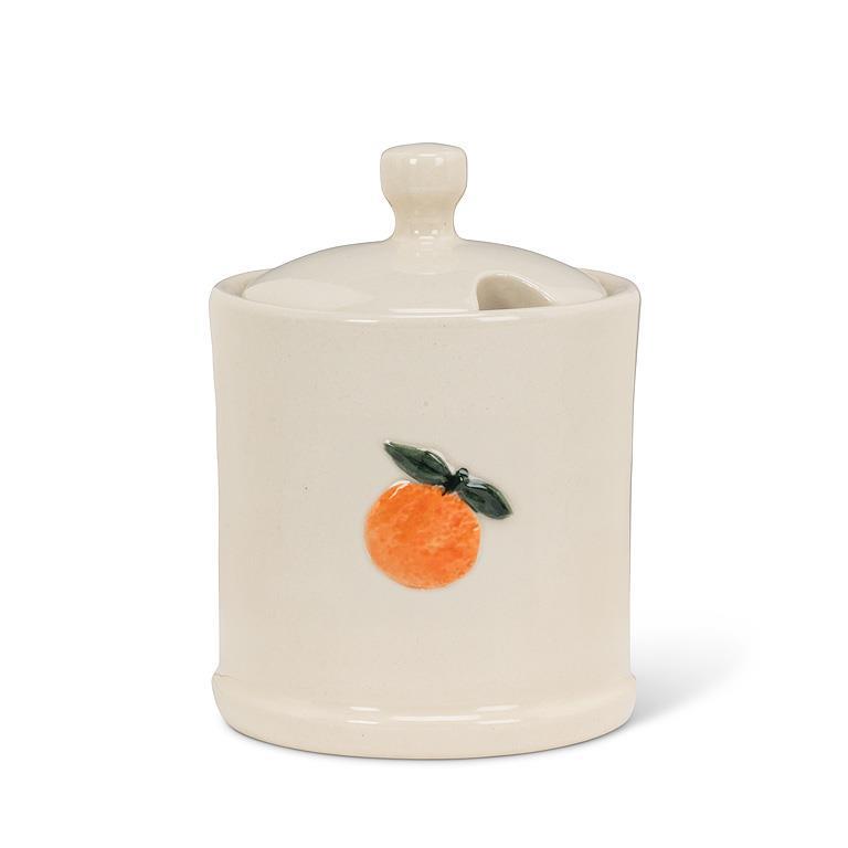 Orange Covered Jam Jar