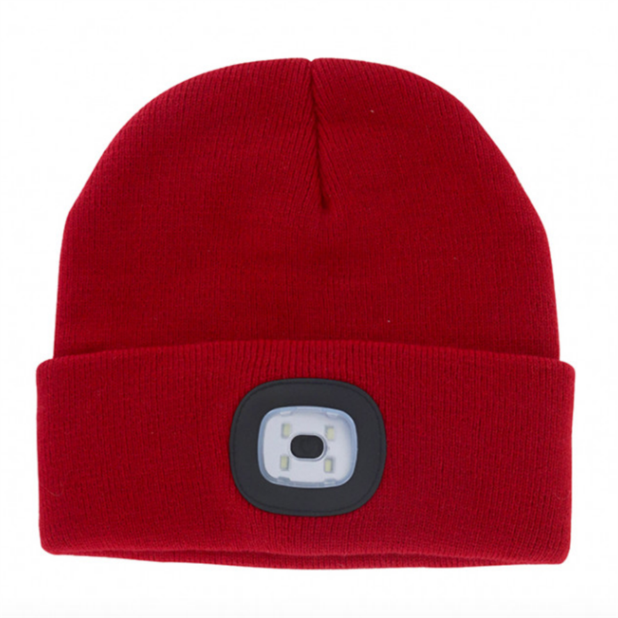 Night Scout LED Rechargeable Beanie Red
