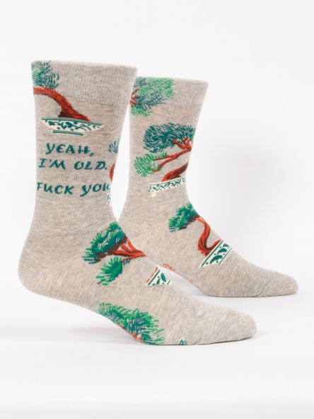 Blue Q Yeah Im Old Men Socks