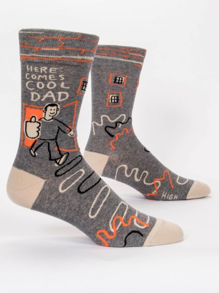 Blue Q Here Comes Cool Dad Socks
