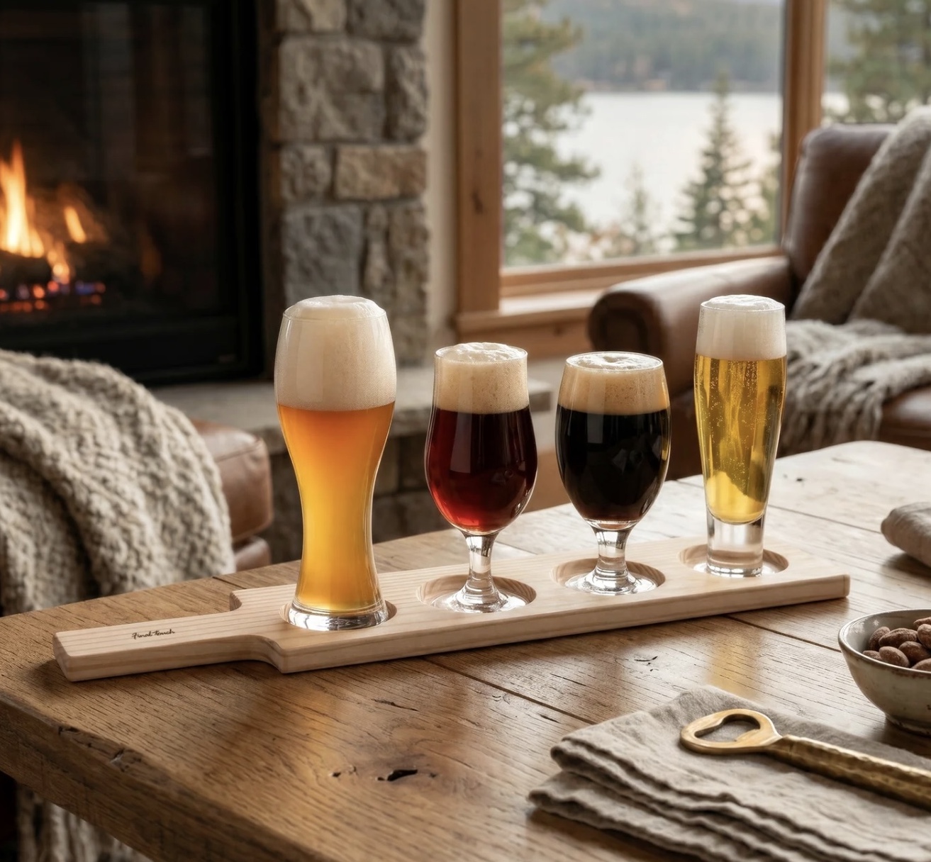 6 Piece Beer Tasting Paddle Set