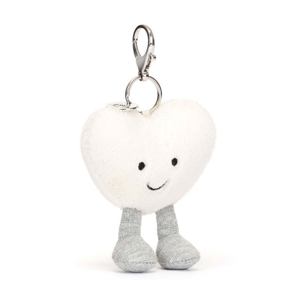 Amuseables Cream Heart Bag Charm
