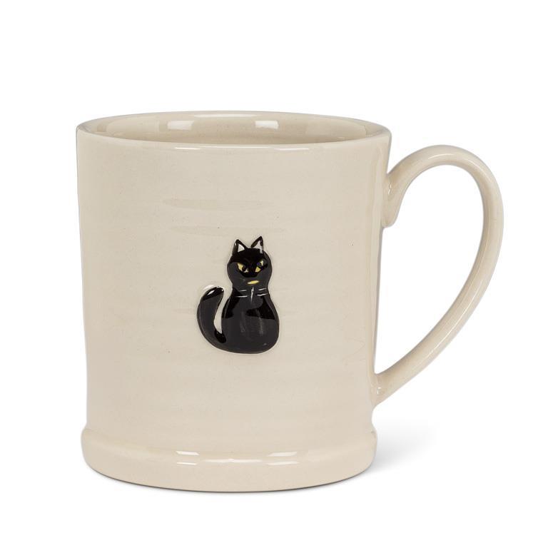 Cat on Rimmed Mug
