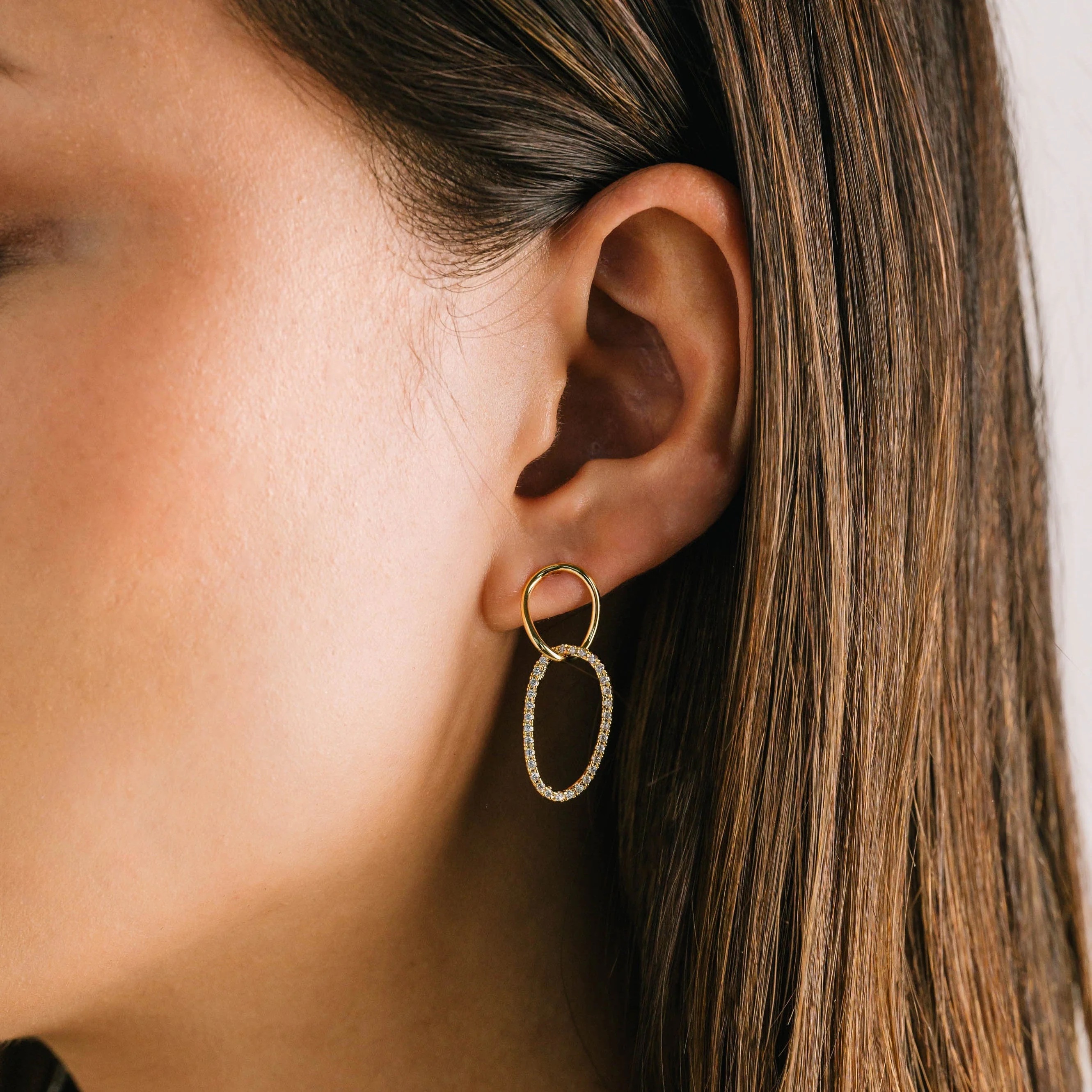 Encore Linked Hoop Earrings