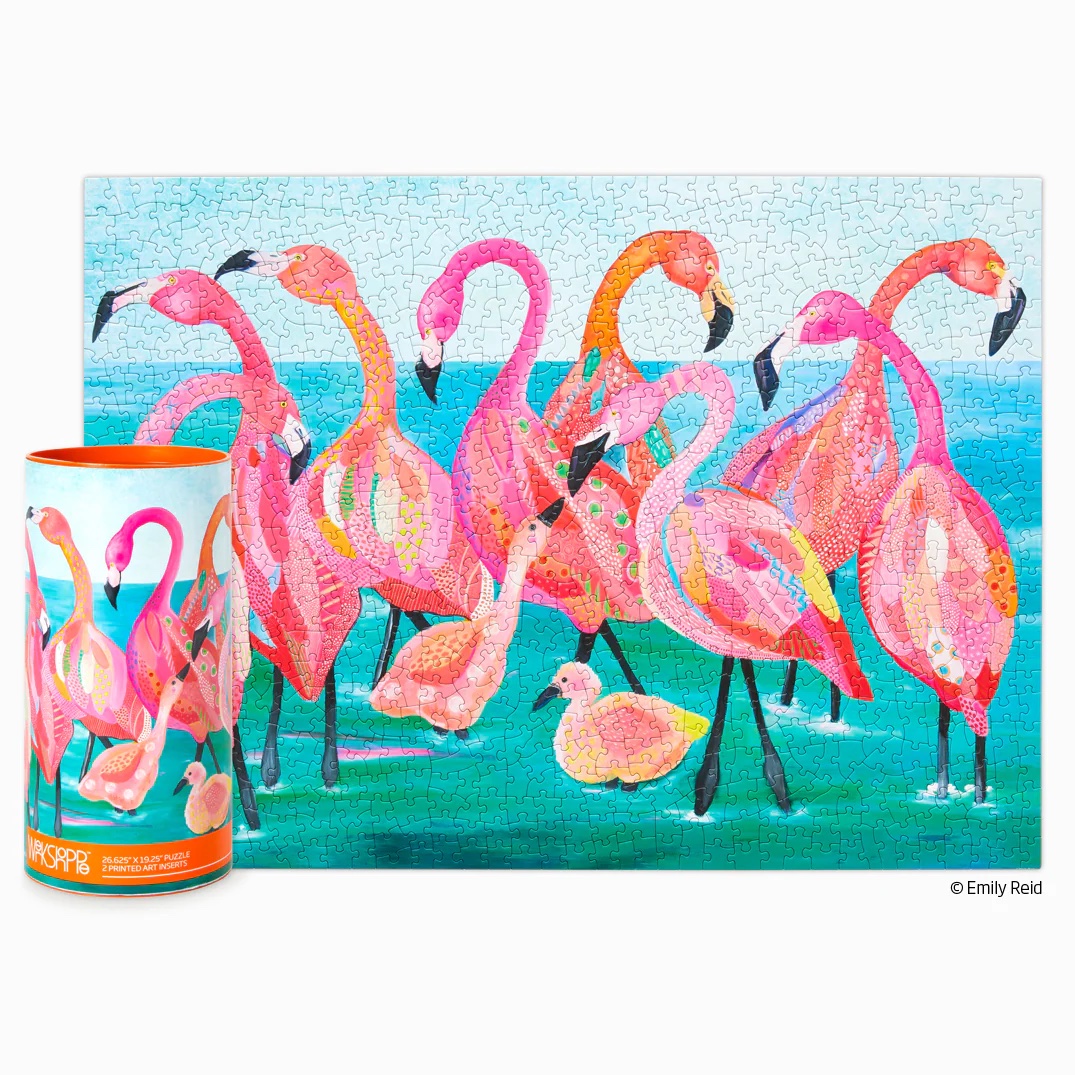Flamingo Beach 1000 Piece Jigsaw Puzzle