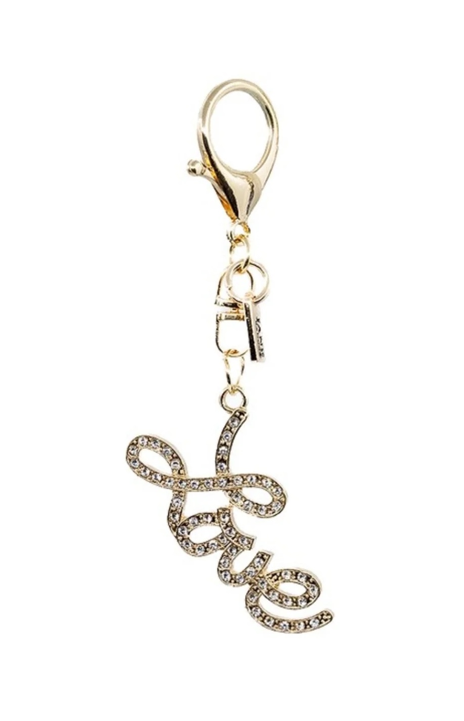 Gold Love Script Charm