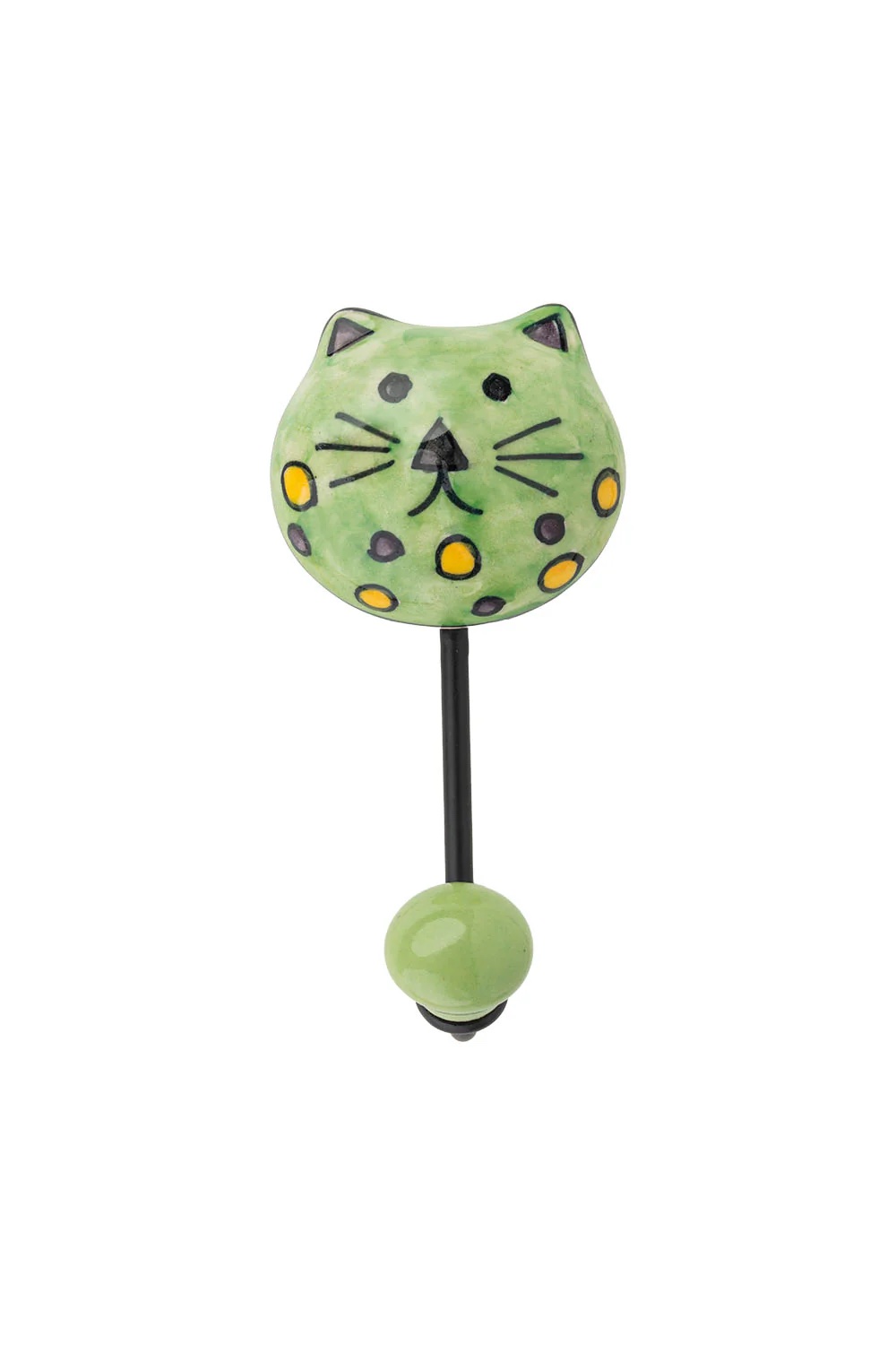 Green Meow Wall Hook