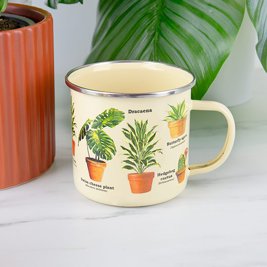 Houseplant Enamel Mug
