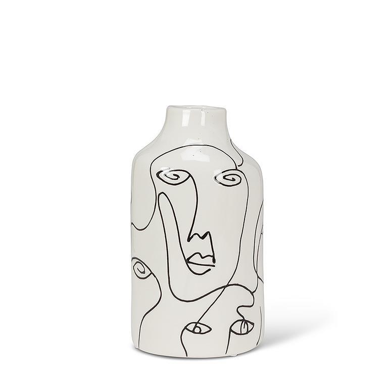Medium Vase with Faces