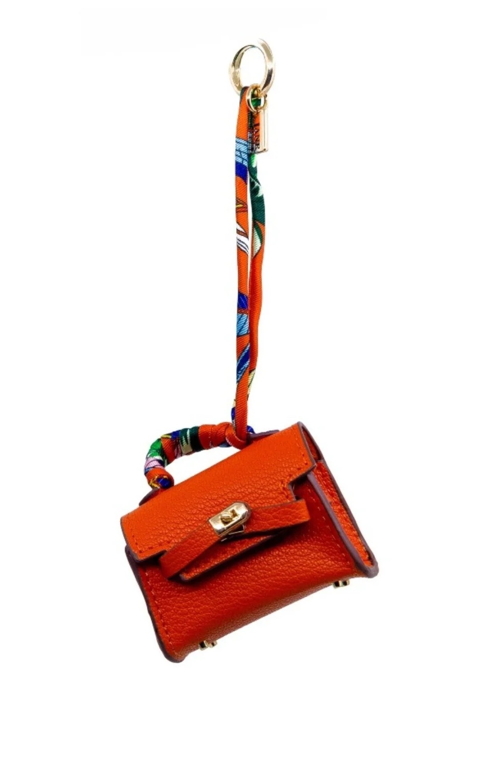 Mini Birkin Purse Charm in Orange