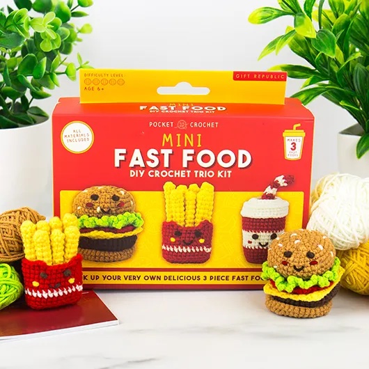 Mini Fast Food Crochet Trio Kit