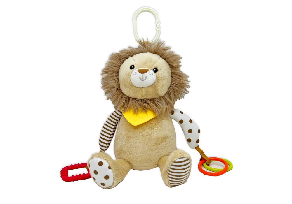 Plush Activity Toy - Tan Lion