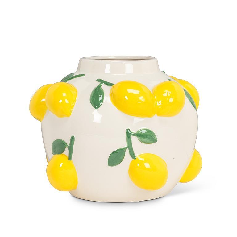 Round Vase with Lemons