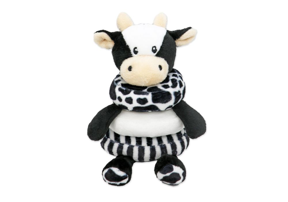 Plush Stacking Activity Toy - Black Cow