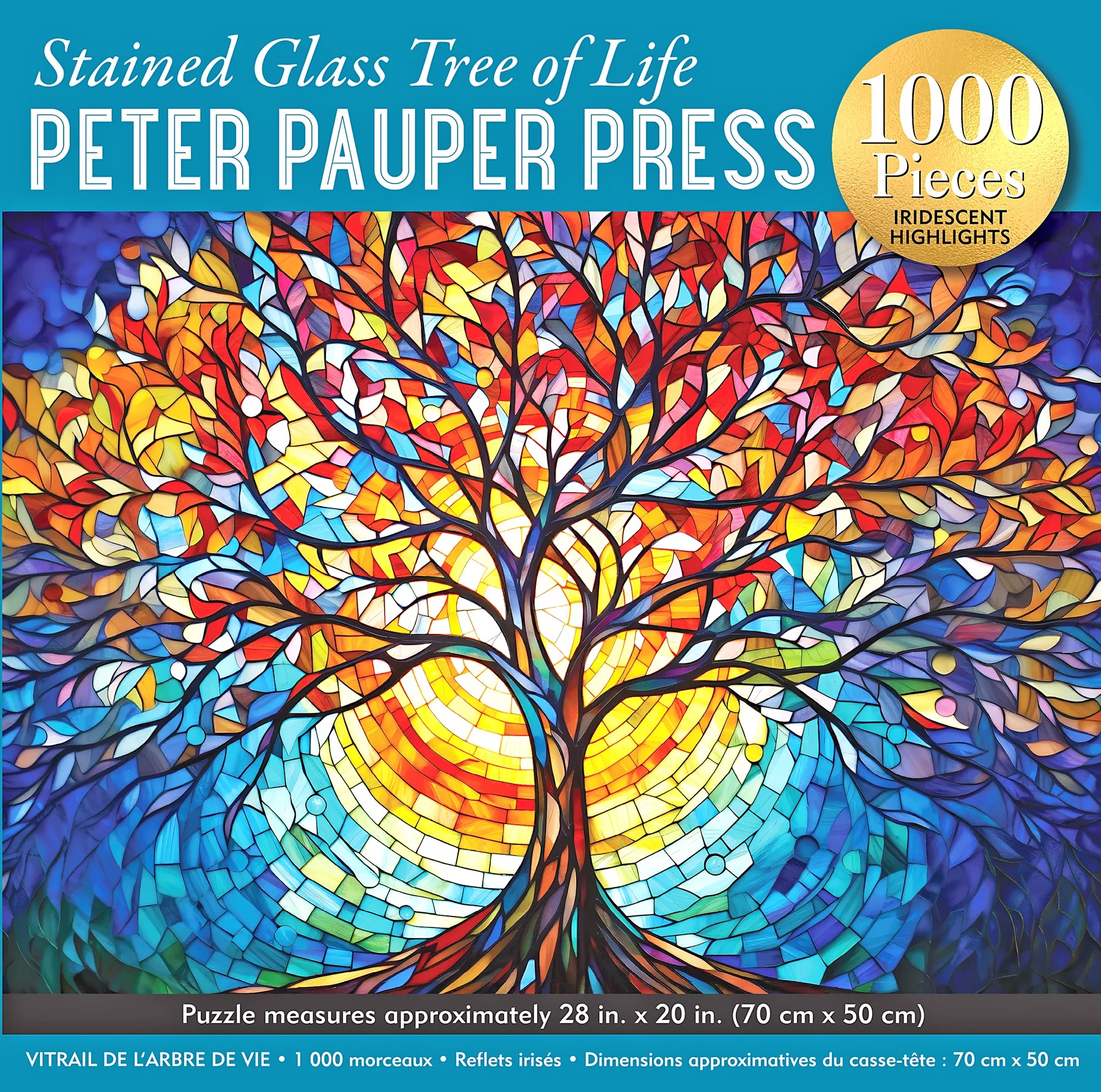 Stained Glass Tree of Life 1000 Piece Jigsaw Puzzle