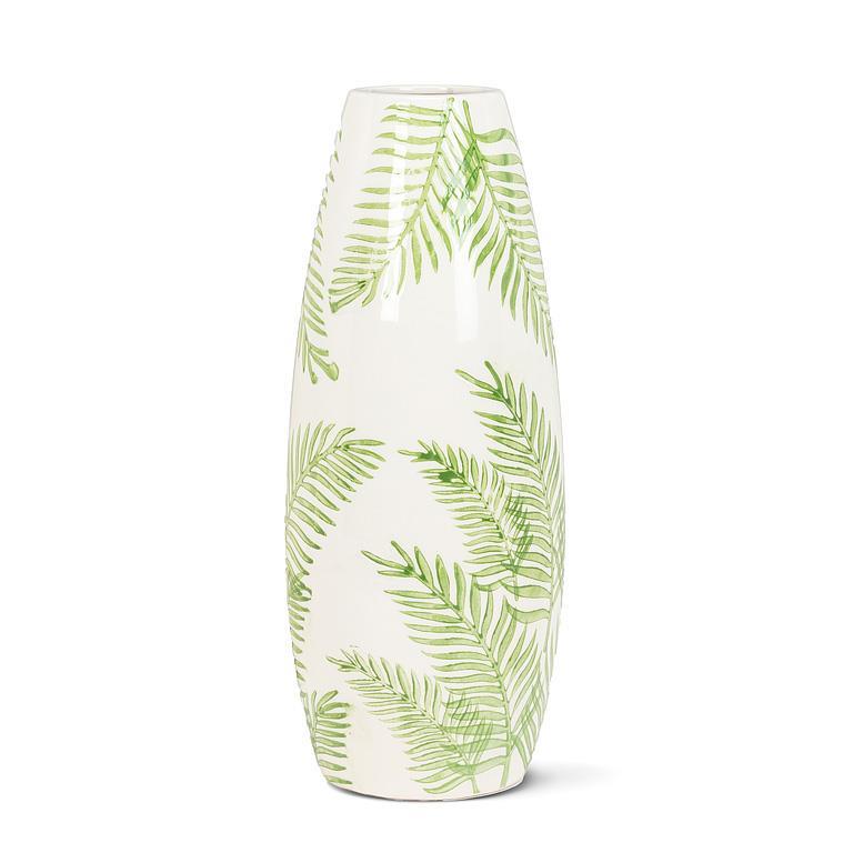 Tall Fern Print Vase