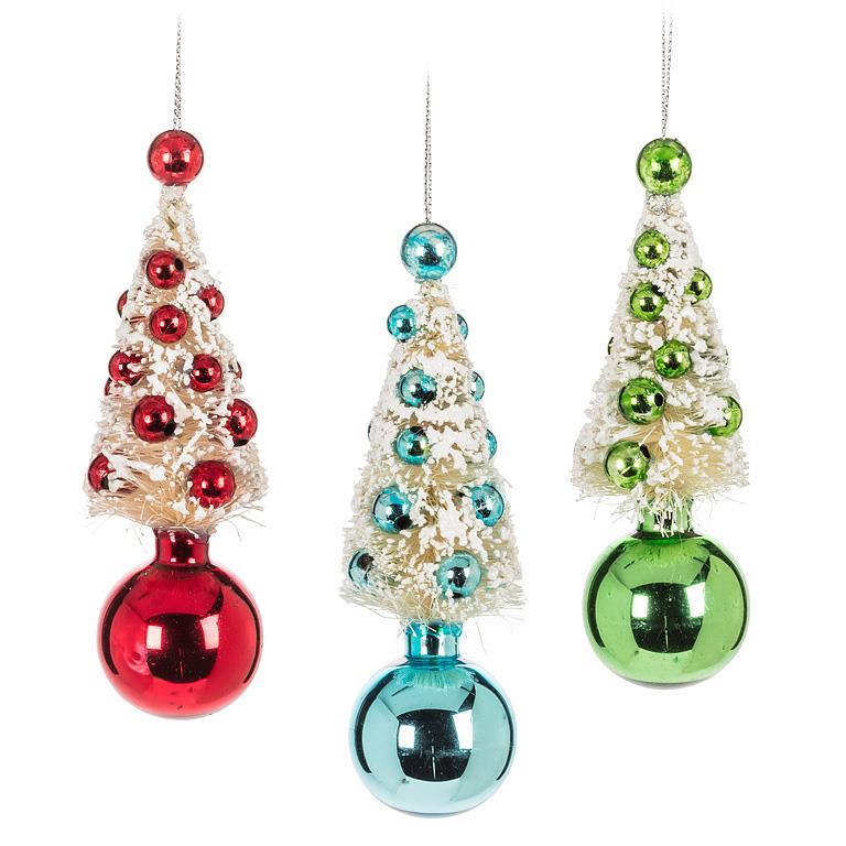 Vintage Tree & Ball Ornament