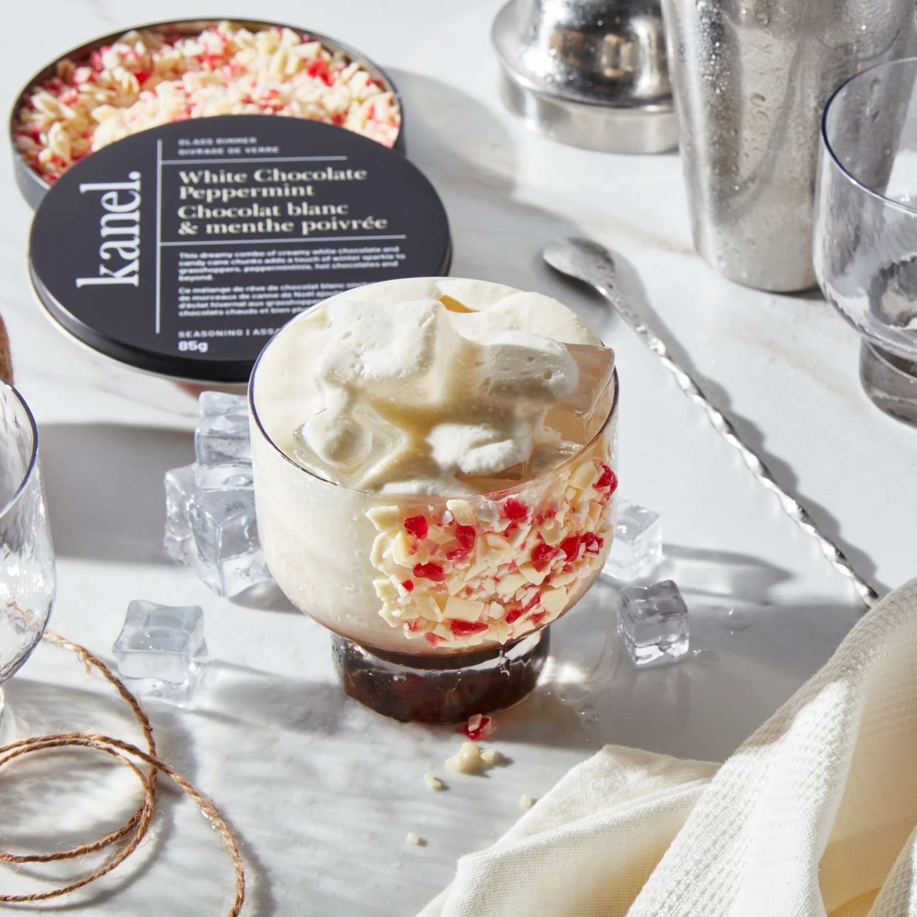 White Chocolate Peppermint Cocktail Rimmer
