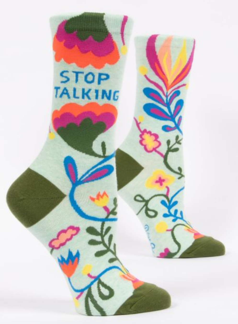 Blue Q Stop Talking Socks