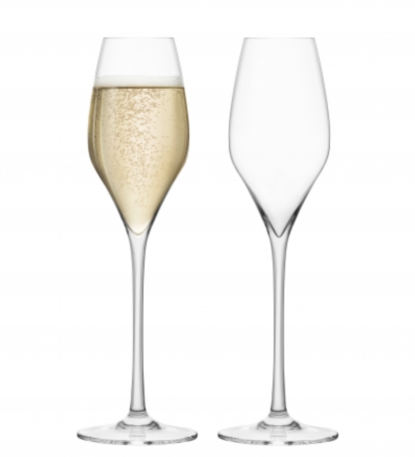 Champagne Crystal Glasses - Set of 2