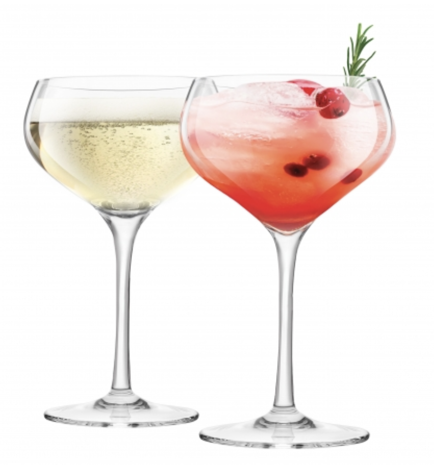 Coupe Crystal Glasses - Set of 2