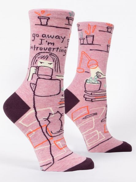 Blue Q I'm Introverting Women Socks