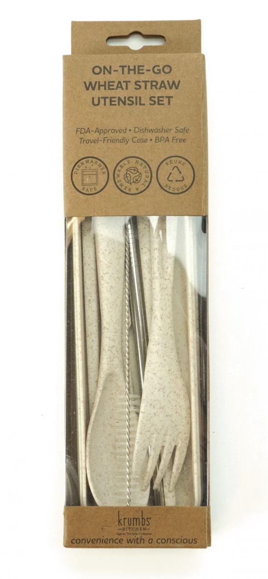 On the Go Wheat Straw Utensil Set